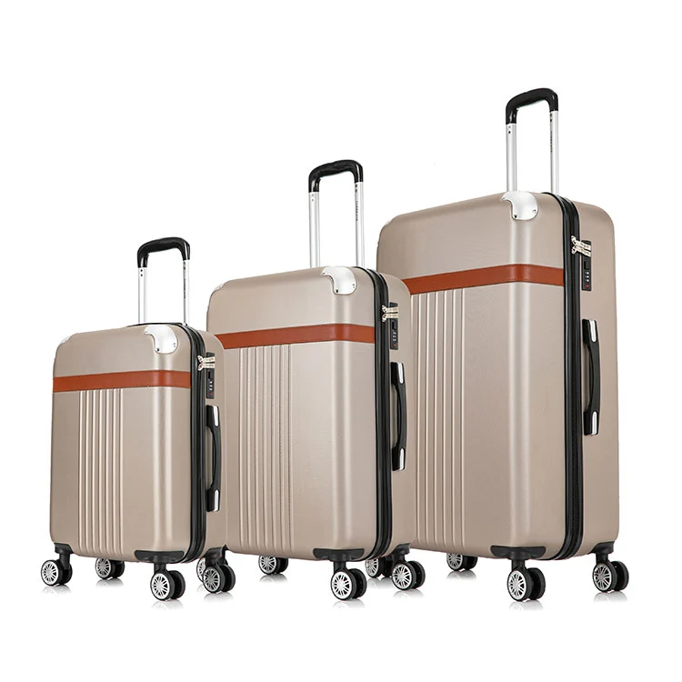 حقيبة أمتعة ريترو ABS مربوطة من الجلد الصناعي